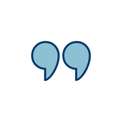 Poster - Quote icon vector isolated on white background. Quote sign icon. Quotation mark symbol.