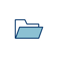 Leinwandbilder - Folder Icon vector isolated on white background. Folder and documents Icon. icon archive