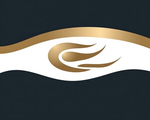 Poster - Elegant design illustration featuring flowing gold lines and curves