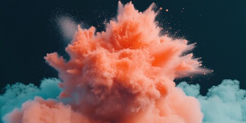 Poster - Sensory Explosion Vibrant Perfume Day Powder Burst - Immersive Marketing Aesthetic for Fragrance Branding and Emotional Storytelling