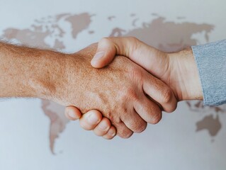 Leinwandbilder - Global Connectivity Reimagined Minimalist Cross-Cultural Business Partnership Visualizing Inclusive International Collaboration and Next-Gen Professional Networking