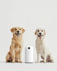 Aufkleber - Smart Pet Wellness Revolution Minimalist AI-Powered Monitoring System for Modern Dog Owners - Intuitive Tech Meets Canine Care and Connected Lifestyle