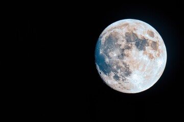 Aufkleber - Astro-Minimalist Lunar Exploration High-Resolution Full Moon Visualization for Immersive Science Education and Digital Content Creation