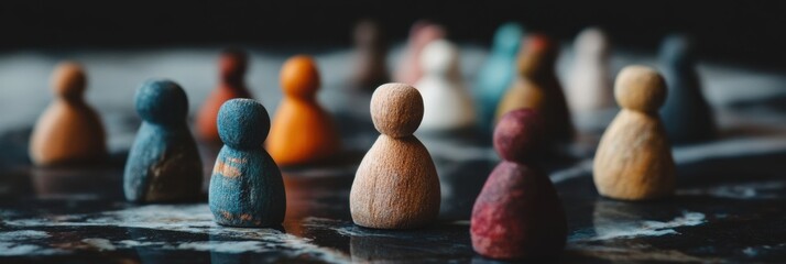 Poster - Holistic Wellness Metaphor Mindful Family Constellation Therapy with Artisanal Wooden Figures - Neurodivergent Healing and Systemic Relationship Dynamics