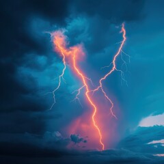 Aufkleber - Electrifying Climate Crisis Visualization Dramatic High-Resolution Lightning Strike Imagery for Weather Reporting, Climate Tech, and Environmental Communication Strategies