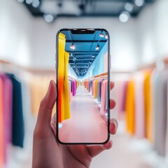 Aufkleber - Immersive Retail Revolution Augmented Reality Shopping Experience Transforming Consumer Interaction with Dynamic Digital-Physical Hybrid Marketplace