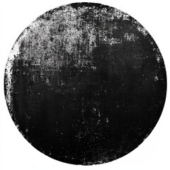 Fototapete - Abstract Black and White Circle: Distressed Texture with a Textured Surface