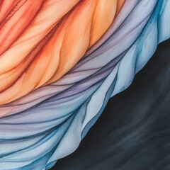 Poster - Captivating painting of a colorful wave with dynamic movement and vibrant hues capturing energy