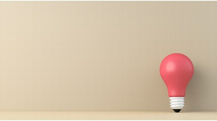 Poster - Classic light bulb resting on a table providing warm illumination for a cozy and inviting space