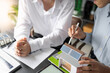 © Charlie's - Solar panels green energy Business man working green eco friendly office business creative idea Planing Bio economy for business eco friendly professional Engineer sustainable electricity.