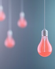 Poster - Illuminated vintage light bulb hanging from ceiling in a cozy indoor environment with soft glow