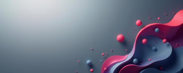 Grey gradient background with abstract shapes, vector, creative