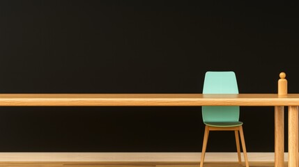 Poster - A functional desk accompanied by a comfortable chair creating an efficient and inviting workspace