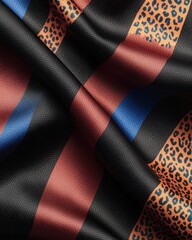 Poster - Luxurious leopard print fabric with distinctive spots in earthy tones for fashion and interior design