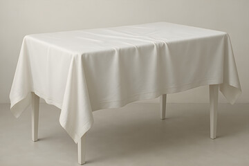 Poster - Elegant Table Setting: Minimalist aesthetics come to life, showcasing an elegantly draped table, draped in simplicity and ready for a multitude of applications.