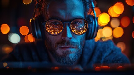 Poster - Night City Hacker: A Cyberpunk Portrait