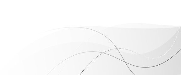 Aufkleber - Vector minimal geometric grey and white light banner background abstract design.