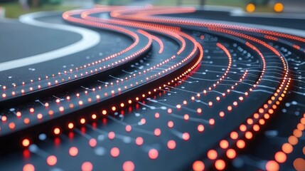 Poster - Abstract Futuristic Technology: Illuminated Pathways of Innovation