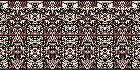 Naklejka na meble seamless knitted pattern with flowers