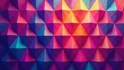 Wall Mural - repeating triangle shapes form a vibrant geometric design , art, repeating, composition