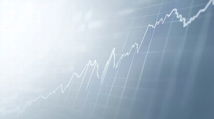 Poster - Financial Growth Trends: The graph elegantly ascends, illustrating financial success, market dynamics, economic expansion, and the evolution of financial markets. 