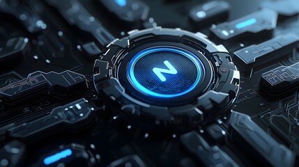 Poster - a futuristic digital banking interface, holographic financial dashboard, real-time transaction monit