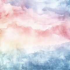Wall Mural - whispers of the sky: soft, layered watercolor washes create an ethereal expanse, blending warm and c