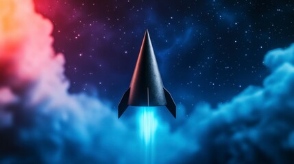 Poster - Stunning Cinematic Hyperspace Jump Effect with Dynamic Streaks of Light and Colorful Nebulae