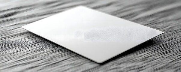 Poster - Blank white gift card resting on a surface