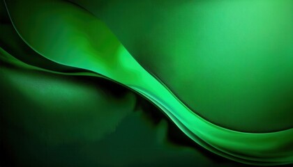 Fototapete - fluid green waves with abstract organic texture, futuristic background for modern design, branding, and digital art

