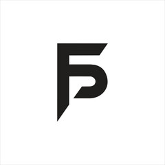 Poster - FP brand monogram vector template.