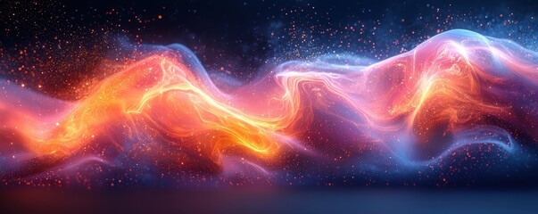 Poster - Abstract gradient background showcasing vibrant colors and flowing light effects