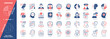 © Genestro - Language icon set. Dictionary, Communication, Knowledge, Vocabulary, Translator, Text Reading, Writing, Online Courses. Duotone color solid and editable outline icons