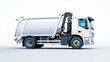 © ArtSync Studio - Clean White Garbage Truck Ready for Waste Collection Service in Urban Environment Sanitation Task