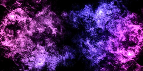 Poster - Abstract Purple and Blue Nebula Cosmic Background Texture Design
