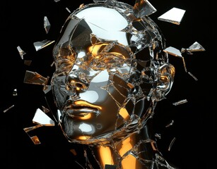 3d rendered illustration of an abstract futuristic robot
