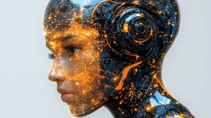 Poster - Cybernetic Woman: A Glimpse into the Future of Artificial Intelligence