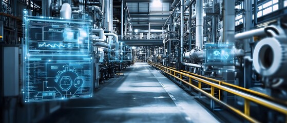 Poster - A modern industrial facility showcasing advanced machinery and technology