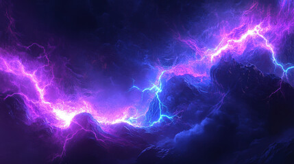 Wall Mural - Abstract purple and blue lightning background
