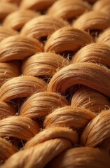 Poster - Close-up view reveals the detailed textures and patterns of woven natural fibers highlighting the skill involved in this traditional craft during daylight.