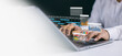 © Ao Zaa Studio - Planning software, Project management tool and work schedule concept, Businessman use laptop to manager working projects and update task with gantt chart schedule to business plan and progress.