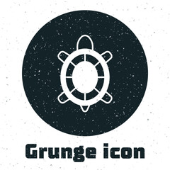 Poster - Grunge Turtle icon isolated on white background. Monochrome vintage drawing. Vector