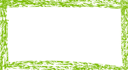 Leinwandbilder - Rectangle frame with crayon or chalk texture effect in green color