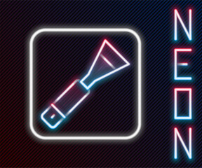 Fototapete - Glowing neon line Paint brush icon isolated on black background. For the artist or for archaeologists and cleaning during excavations. Colorful outline concept. Vector