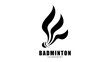 © NARANAT STUDIO - Badminton logo, Simple flat design style  ,Illustrations for use in online sporting events ,  illustration Vector EPS 10