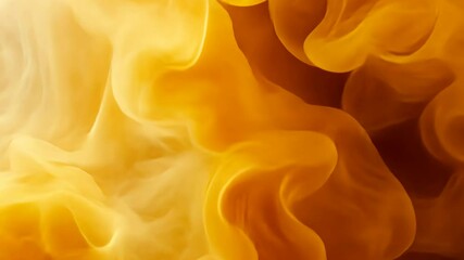 Poster - Beautiful swirling golden smoke creates an abstract background full of dynamic movement and rich texture