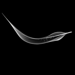 Aufkleber - Elegant White Light Wave on Black Background: Abstract Minimalist Design for Modern Concepts.