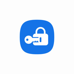 Poster - Unlock security open blue icon vector sign