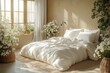 © Endri - Peaceful Sleep in Serene Bedroom with White Bedding and Natural Light