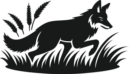 Coyote animal vector silhouette